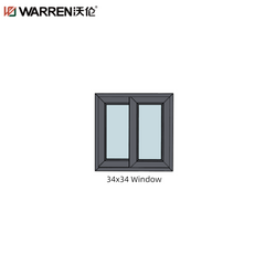 WDMA 34x34 Sliding Window Small Aluminum Sliding Windows Trinidad Sliding Window Black