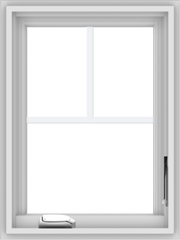 WDMA 18x24 (17.5 x 23.5 inch) White Vinyl uPVC Crank out Casement Window with Fractional Grilles