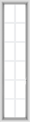 WDMA 18x72 (17.5 x 71.5 inch) White Vinyl uPVC Push out Casement Window with Colonial Grids