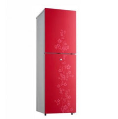 195L 520mm Width Defrost Fashion Flower Glass Door Counter Top Twin Refrigerator and Freezer with Lock and Key Optional on China WDMA