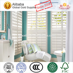 2.5 and 3.5 inches louver PVC or faux wood plantation window shutters with Z-frame on China WDMA