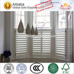 2.5 and 3.5 inches louver PVC or faux wood plantation window shutters with Z-frame on China WDMA