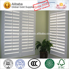 2.5 and 3.5 inches louver PVC or faux wood plantation window shutters with Z-frame on China WDMA