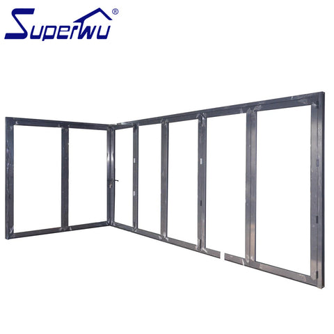 2.9M high corner glass aluminum folding door on China WDMA