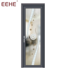 China Supplier New Design Door Aluminium Frame Frosted Double Tempered Glass Interior Toilet Door Entry Door on China WDMA