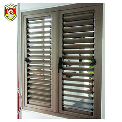 2018 hot sale security luxury jalousie window shutter aluminum wooden louvered windows with AS/NZ2208 on China WDMA