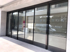 2019 High quality cheap price industrial aluminum automatic sliding door glass door on China WDMA