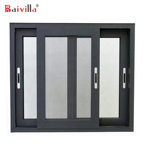 2019 Latest Design Small Aluminum Slide Window With Mosquito Screen on China WDMA