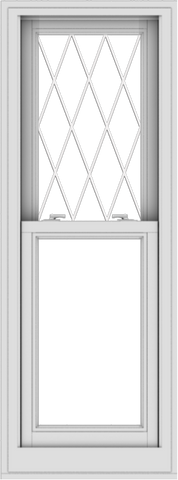 WDMA 20x54 (19.5 x 53.5 inch)  Aluminum Single Double Hung Window with Diamond Grids