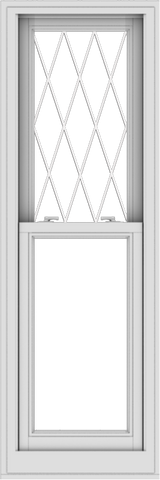 WDMA 20x60 (19.5 x 59.5 inch)  Aluminum Single Double Hung Window with Diamond Grids