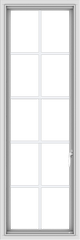 WDMA 20x60 (19.5 x 59.5 inch) White Vinyl uPVC Push out Casement Window with Colonial Grids