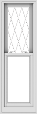 WDMA 20x61 (19.5 x 60.5 inch)  Aluminum Single Double Hung Window with Diamond Grids