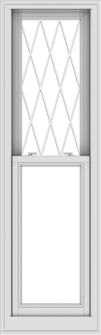 WDMA 20x66 (19.5 x 65.5 inch)  Aluminum Single Double Hung Window with Diamond Grids