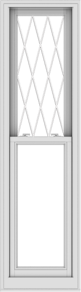 WDMA 20x72 (19.5 x 71.5 inch)  Aluminum Single Double Hung Window with Diamond Grids