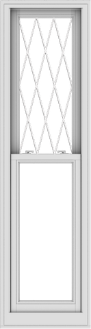 WDMA 20x72 (19.5 x 71.5 inch)  Aluminum Single Double Hung Window with Diamond Grids