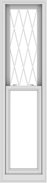 WDMA 20x78 (19.5 x 77.5 inch)  Aluminum Single Double Hung Window with Diamond Grids