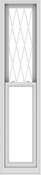 WDMA 20x84 (19.5 x 83.5 inch)  Aluminum Single Double Hung Window with Diamond Grids