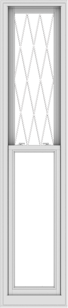 WDMA 20x90 (19.5 x 89.5 inch)  Aluminum Single Double Hung Window with Diamond Grids