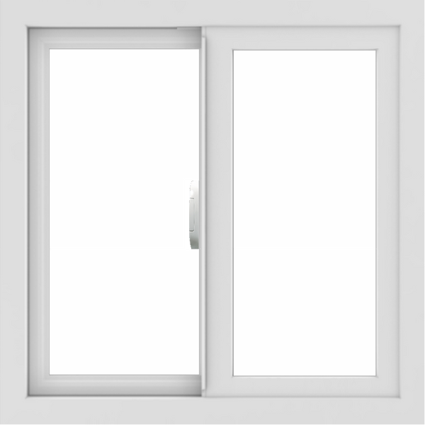 WDMA 24x24 (23.5 x 23.5 inch) Vinyl uPVC White Slide Window without Grids Interior