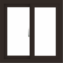 WDMA 24x24 (23.5 x 23.5 inch) Vinyl uPVC Dark Brown Slide Window without Grids Interior