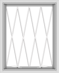 WDMA 24x30 (23.5 x 29.5 inch) White uPVC Vinyl Push out Awning Window without Grids with Diamond Grills