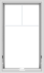 WDMA 24x40 (23.5 x 39.5 inch) White Vinyl uPVC Crank out Awning Window with Fractional Grilles