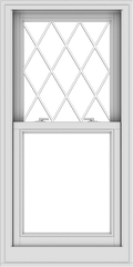 WDMA 24x48 (23.5 x 47.5 inch)  Aluminum Single Double Hung Window with Diamond Grids