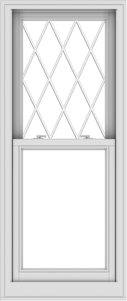 WDMA 24x57 (23.5 x 56.5 inch)  Aluminum Single Double Hung Window with Diamond Grids