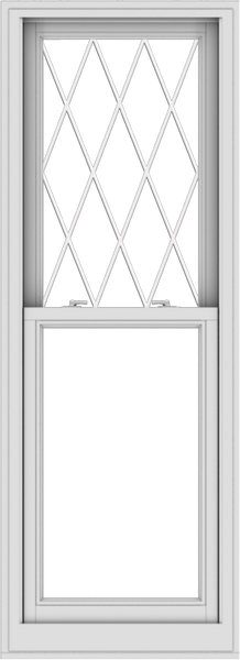 WDMA 24x66 (23.5 x 65.5 inch)  Aluminum Single Double Hung Window with Diamond Grids