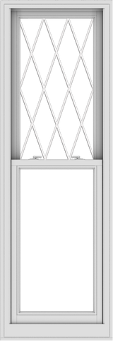 WDMA 24x72 (23.5 x 71.5 inch)  Aluminum Single Double Hung Window with Diamond Grids