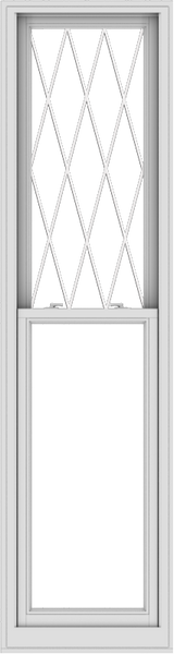 WDMA 24x90 (23.5 x 89.5 inch)  Aluminum Single Double Hung Window with Diamond Grids