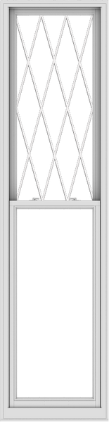 WDMA 28x108 (27.5 x 107.5 inch)  Aluminum Single Double Hung Window with Diamond Grids