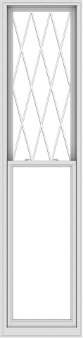 WDMA 28x114 (27.5 x 113.5 inch)  Aluminum Single Double Hung Window with Diamond Grids