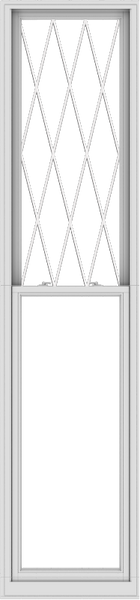 WDMA 28x120 (27.5 x 119.5 inch)  Aluminum Single Double Hung Window with Diamond Grids