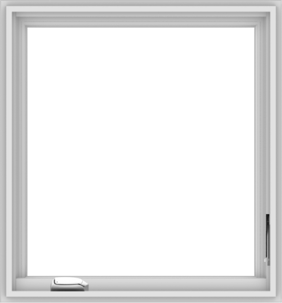 WDMA 28x30 (27.5 x 29.5 inch) White Vinyl uPVC Crank out Casement Window without Grids Interior