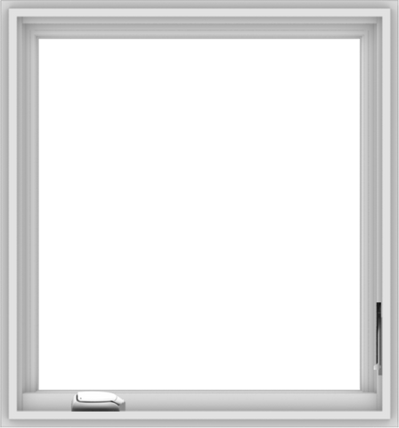 WDMA 28x30 (27.5 x 29.5 inch) White Vinyl uPVC Crank out Casement Window without Grids Interior