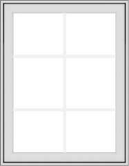 WDMA 28x36 (27.5 x 35.5 inch) White Vinyl uPVC Crank out Awning Window with Colonial Grids Exterior