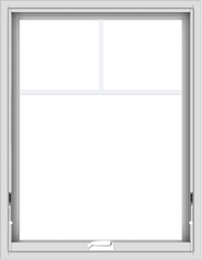 WDMA 28x36 (27.5 x 35.5 inch) White Vinyl uPVC Crank out Awning Window with Fractional Grilles