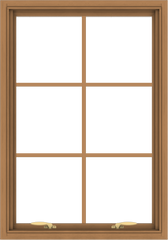 WDMA 28x40 (27.5 x 39.5 inch) Oak Wood Green Aluminum Push out Awning Window with Colonial Grids Interior