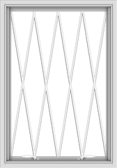 WDMA 28x40 (27.5 x 39.5 inch) White uPVC Vinyl Push out Awning Window without Grids with Diamond Grills