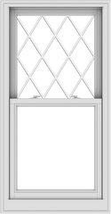 WDMA 28x54 (27.5 x 53.5 inch)  Aluminum Single Double Hung Window with Diamond Grids