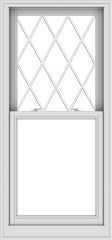 WDMA 28x60 (27.5 x 59.5 inch)  Aluminum Single Double Hung Window with Diamond Grids