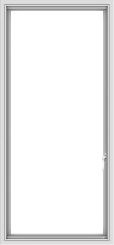 WDMA 28x60 (27.5 x 59.5 inch) White Vinyl uPVC Push out Casement Window without Grids Interior