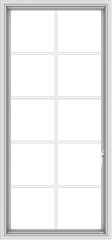 WDMA 28x60 (27.5 x 59.5 inch) White Vinyl uPVC Push out Casement Window with Colonial Grids