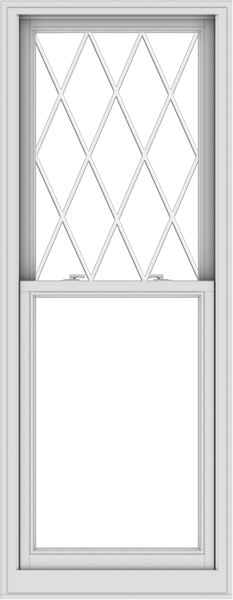 WDMA 28x72 (27.5 x 71.5 inch)  Aluminum Single Double Hung Window with Diamond Grids