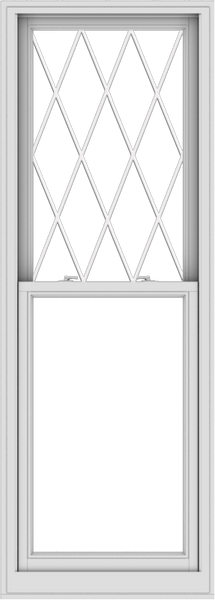 WDMA 28x78 (27.5 x 77.5 inch)  Aluminum Single Double Hung Window with Diamond Grids