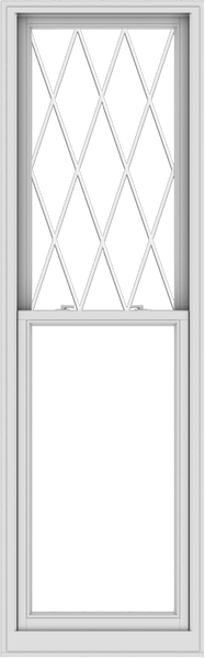 WDMA 28x90 (27.5 x 89.5 inch)  Aluminum Single Double Hung Window with Diamond Grids