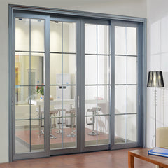 3-track Two Panels PVC Patio Sliding Doors, Kitchen Panel Track Sliding door, UPVC glass sliding patio doors on China WDMA