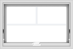 WDMA 30x20 (29.5 x 19.5 inch) White Vinyl uPVC Crank out Awning Window with Fractional Grilles