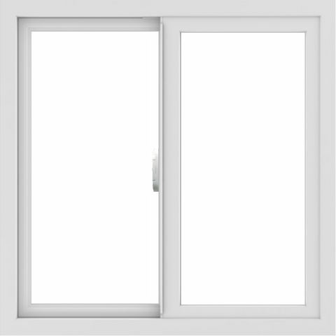 WDMA 30x30 (29.5 x 29.5 inch) Vinyl uPVC White Slide Window without Grids Interior